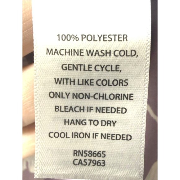 Nordstrom Womens Purple Floral Long Sleeve Crepe Button Up Blouse Plus Sz 3X New - Picture 5 of 7